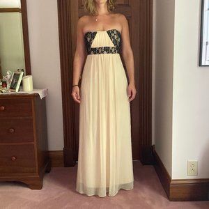 BCBG lace and chiffon gown